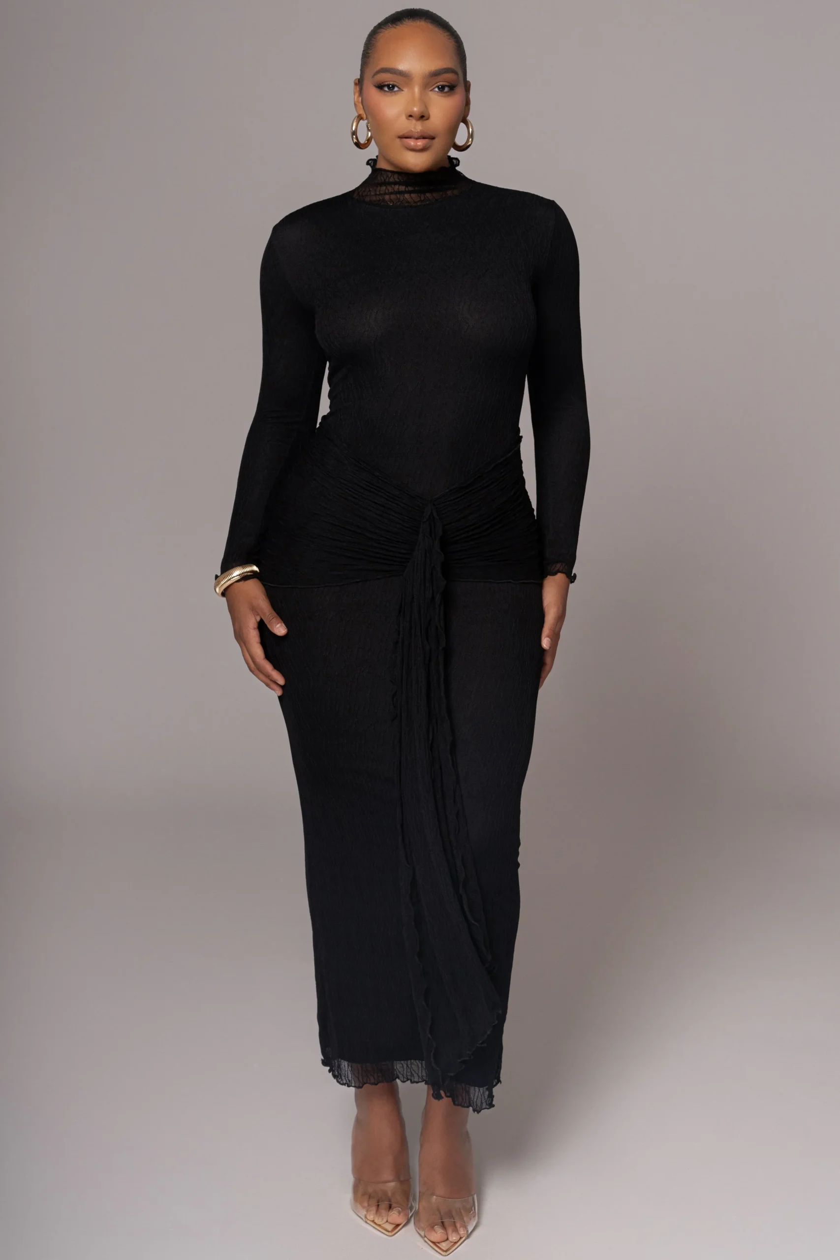 black_drape_mock_neck_dre_0.webp JLUXLABEL Black Drape Mock Neck Dress