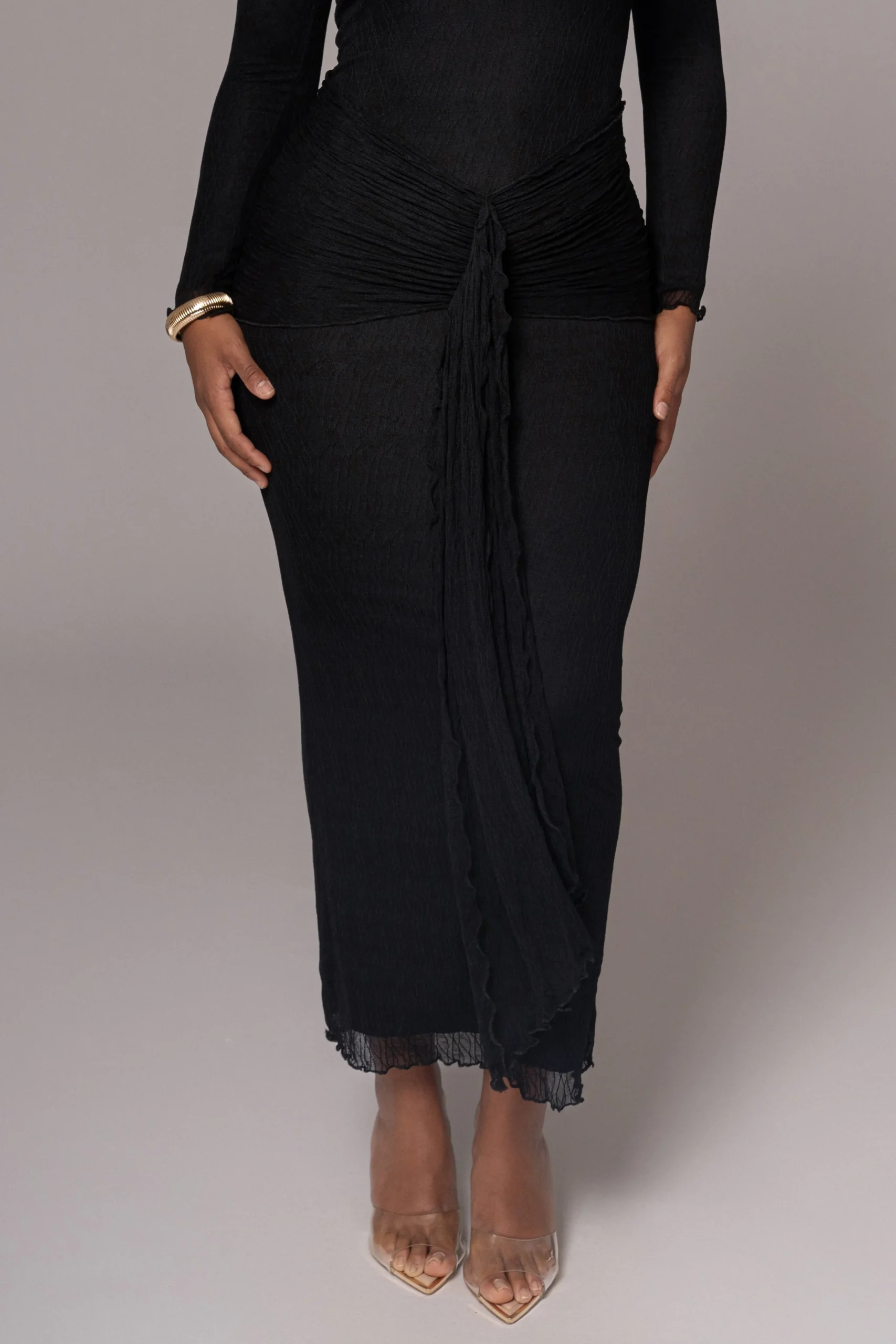 black_drape_mock_neck_dre_2.webp JLUXLABEL Black Drape Mock Neck Dress