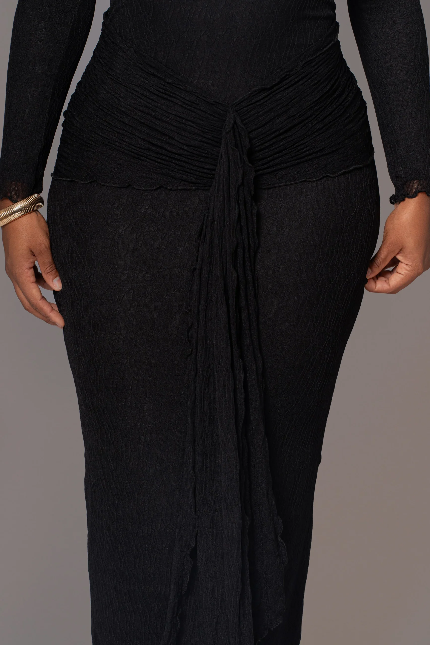 black_drape_mock_neck_dre_7.webp JLUXLABEL Black Drape Mock Neck Dress