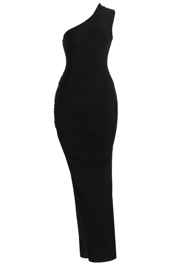 JLUXLABEL Black Eden One Shoulder Maxi Dress