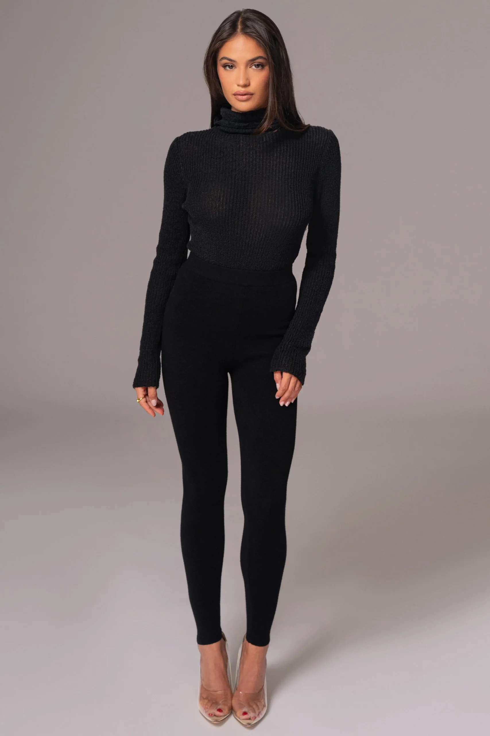 black_effortless_knit_leg_1.webp JLUXLABEL Black Effortless Knit Leggings