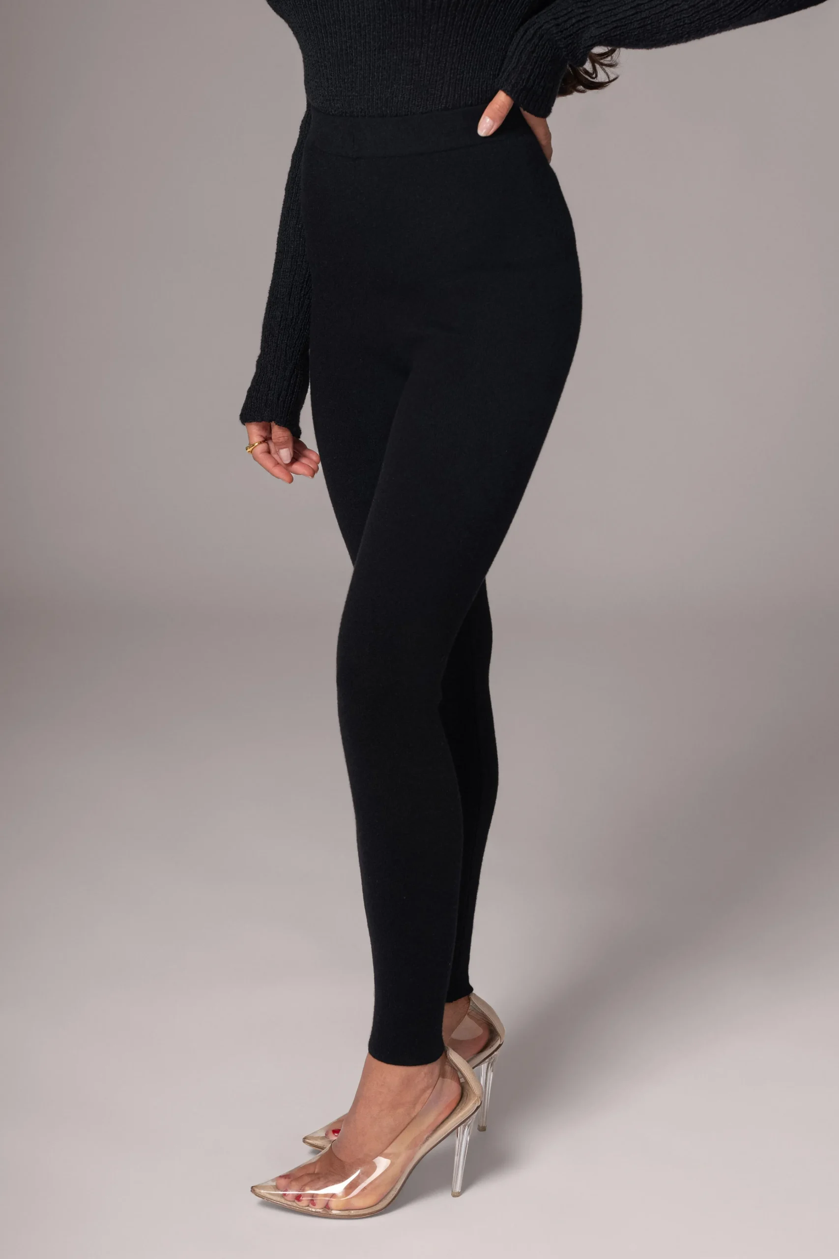 black_effortless_knit_leg_2.webp JLUXLABEL Black Effortless Knit Leggings