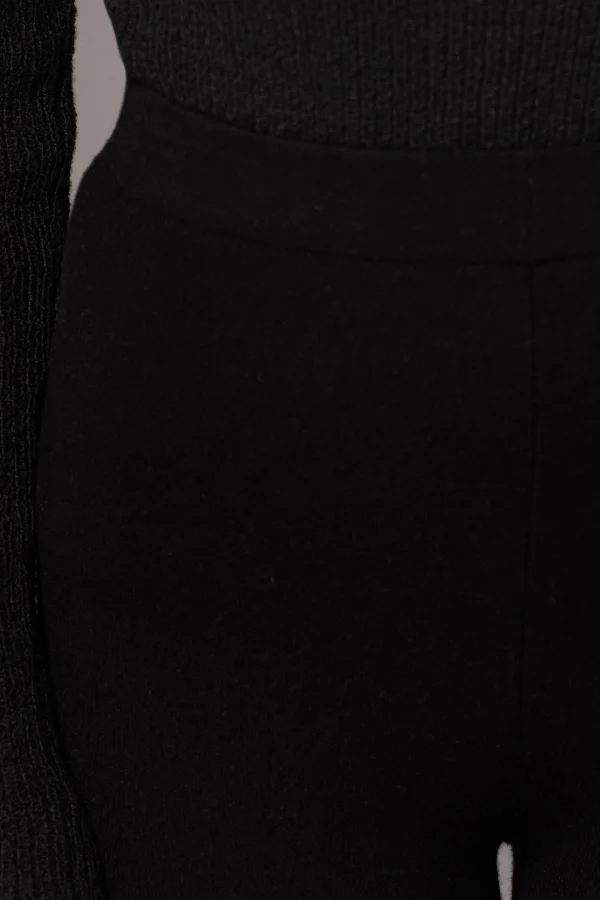 JLUXLABEL Black Effortless Knit Leggings