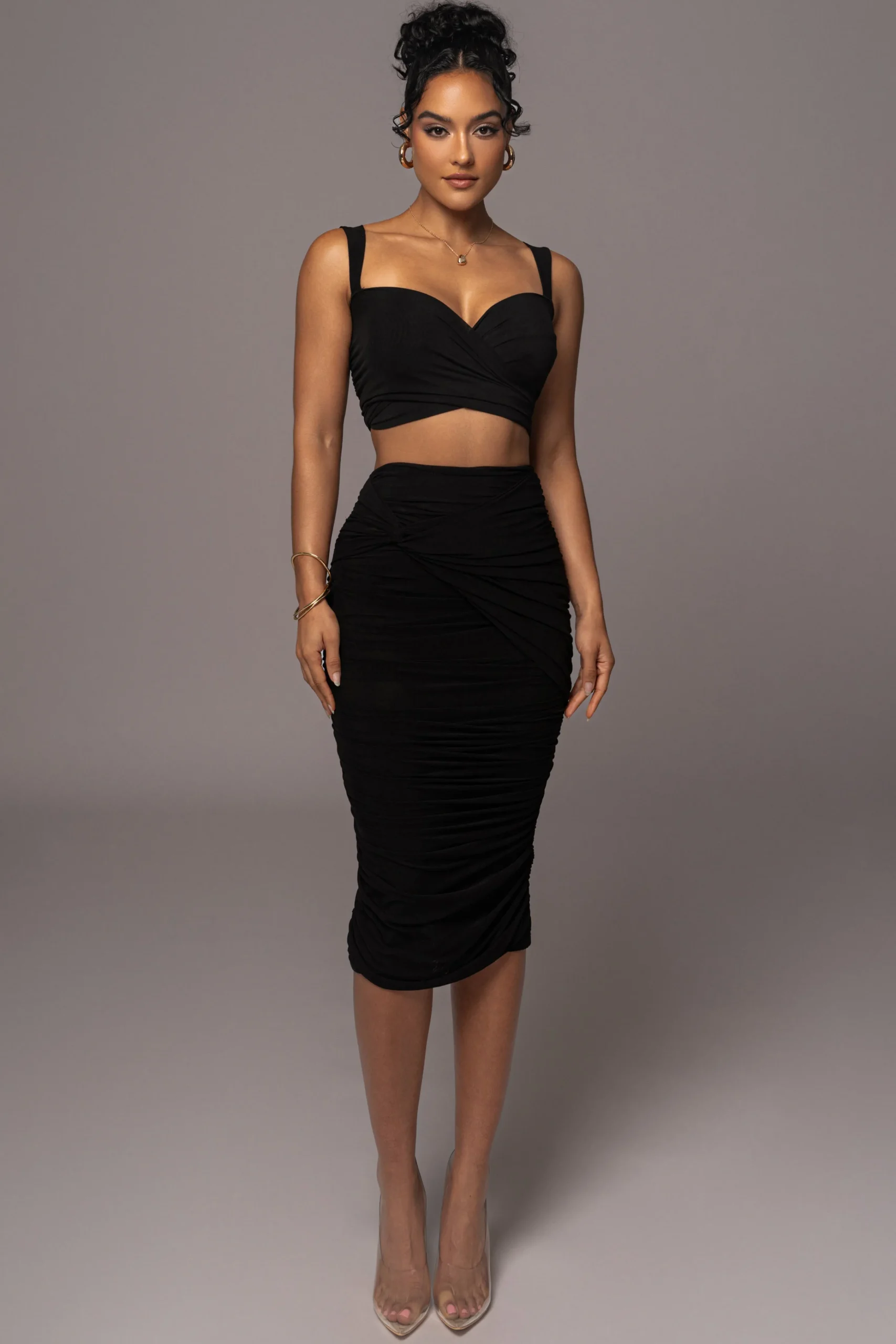 black_extend_your_stay_sk_0.webp JLUXLABEL Black Extend Your Stay Skirt Set