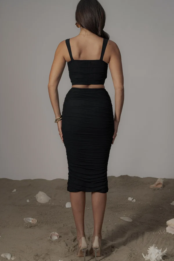 JLUXLABEL Black Extend Your Stay Skirt Set
