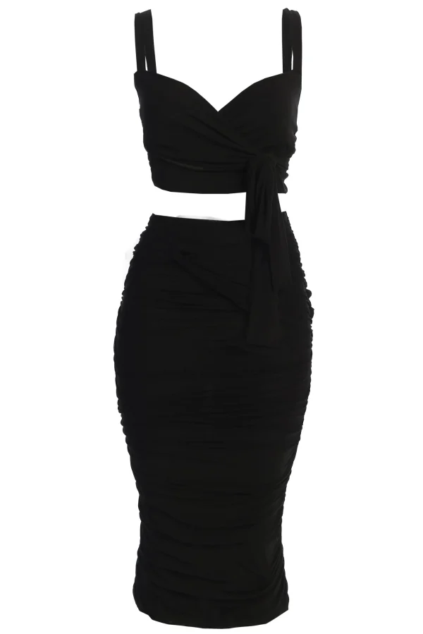 JLUXLABEL Black Extend Your Stay Skirt Set