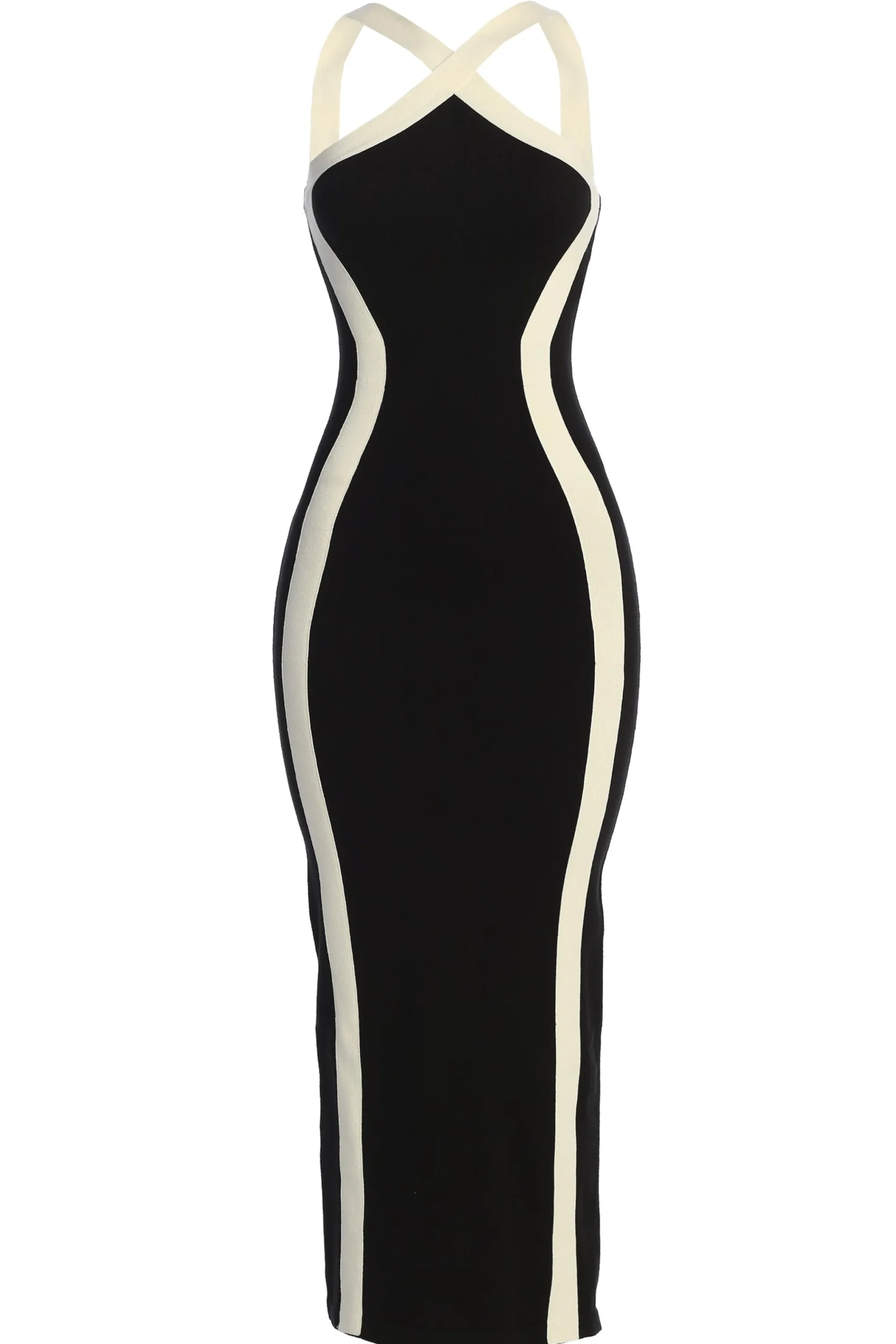 black_fabiola_contrast_ma_1.webp JLUXLABEL Black Fabiola Contrast Maxi Dress