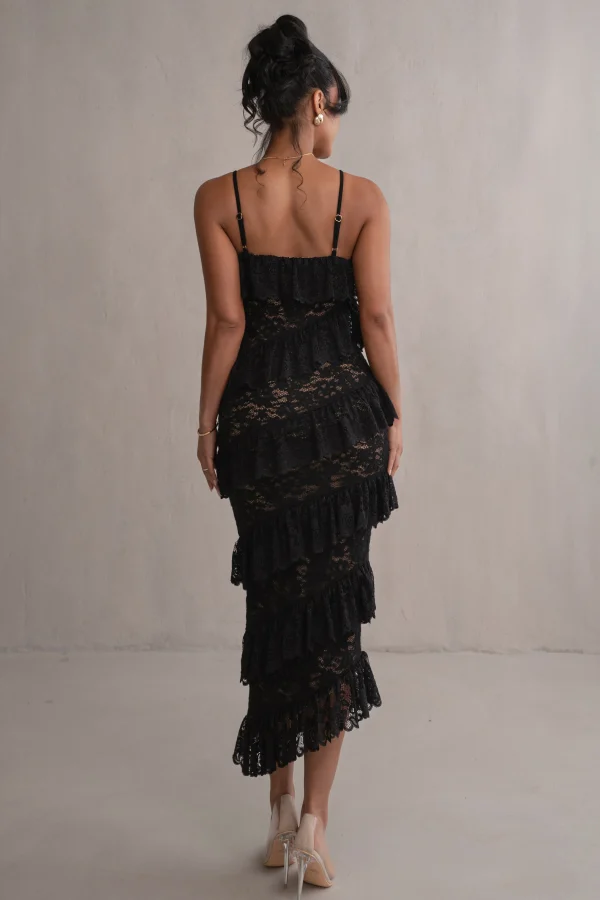 JLUXLABEL Black Feeling Of Forever Ruffle Dress
