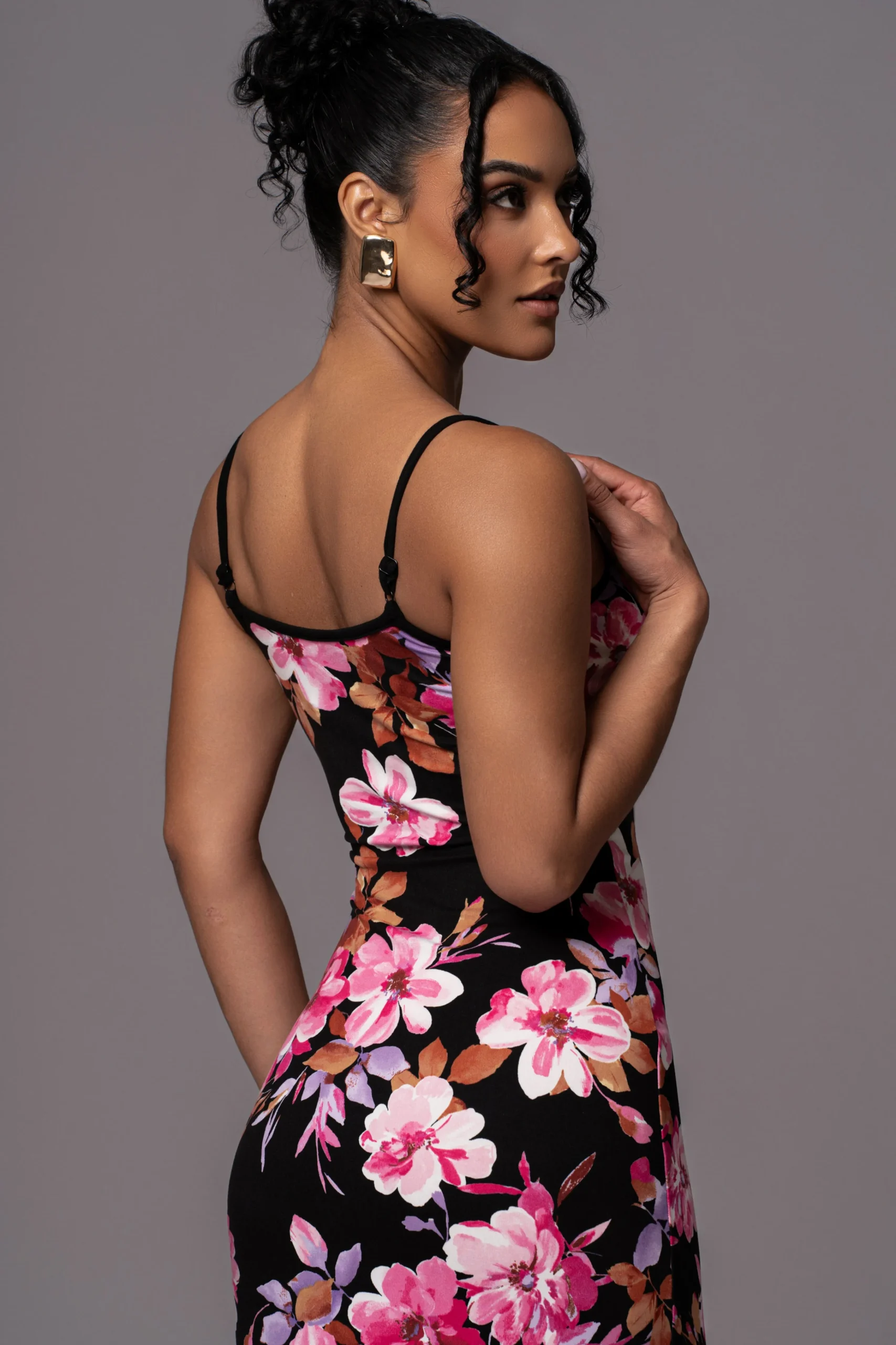 black_floral_smooth_simpl_3.webp JLUXLABEL Black Floral Smooth Simplicity Maxi Dress