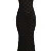 JLUXLABEL Black Gabriela Knit Maxi Dress
