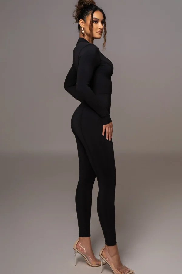 JLUXLABEL Black Galilea High Neck Jumpsuit