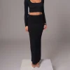 JLUXLABEL Black Geneva Skirt Set