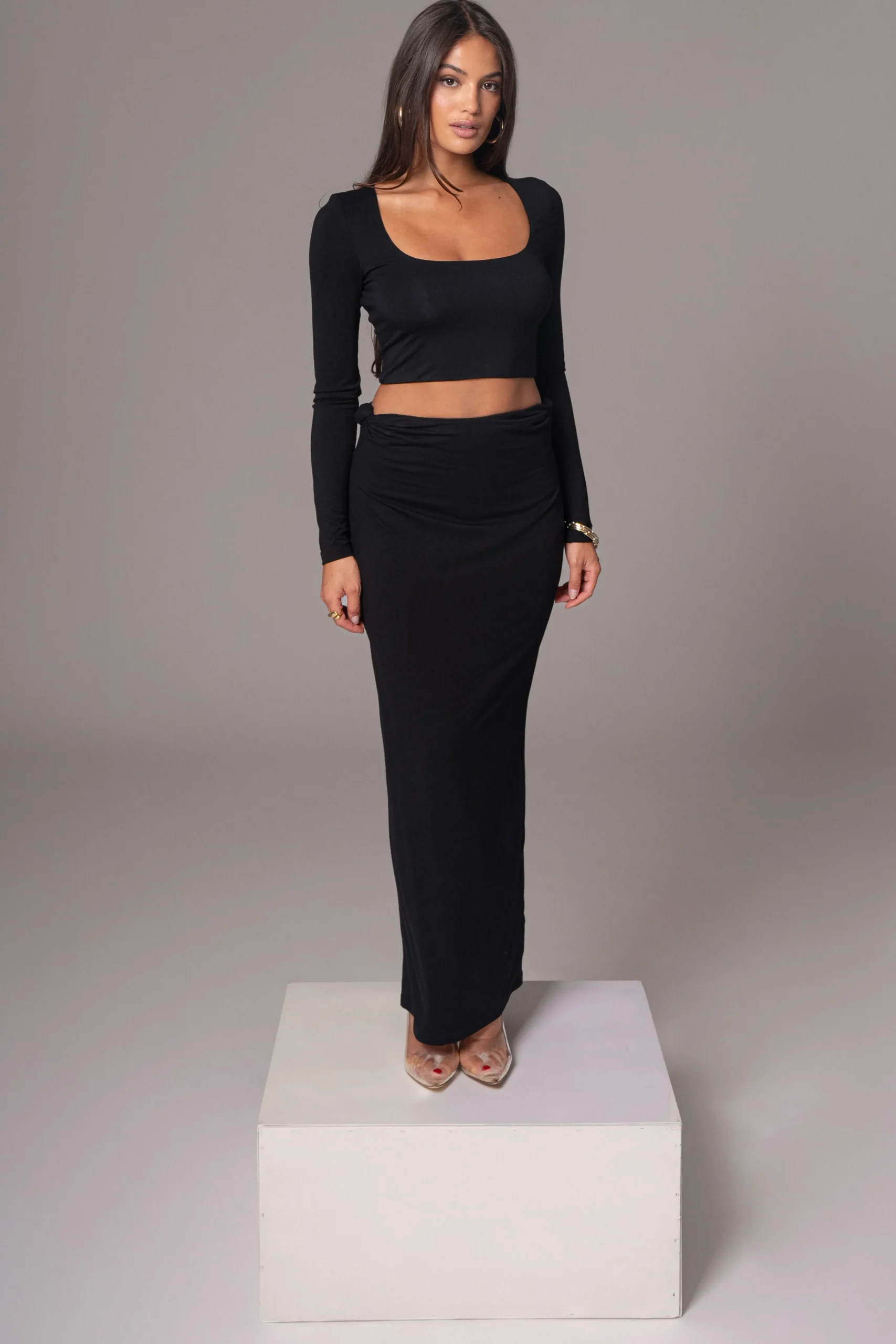 black_geneva_skirt_set_0.webp JLUXLABEL Black Geneva Skirt Set