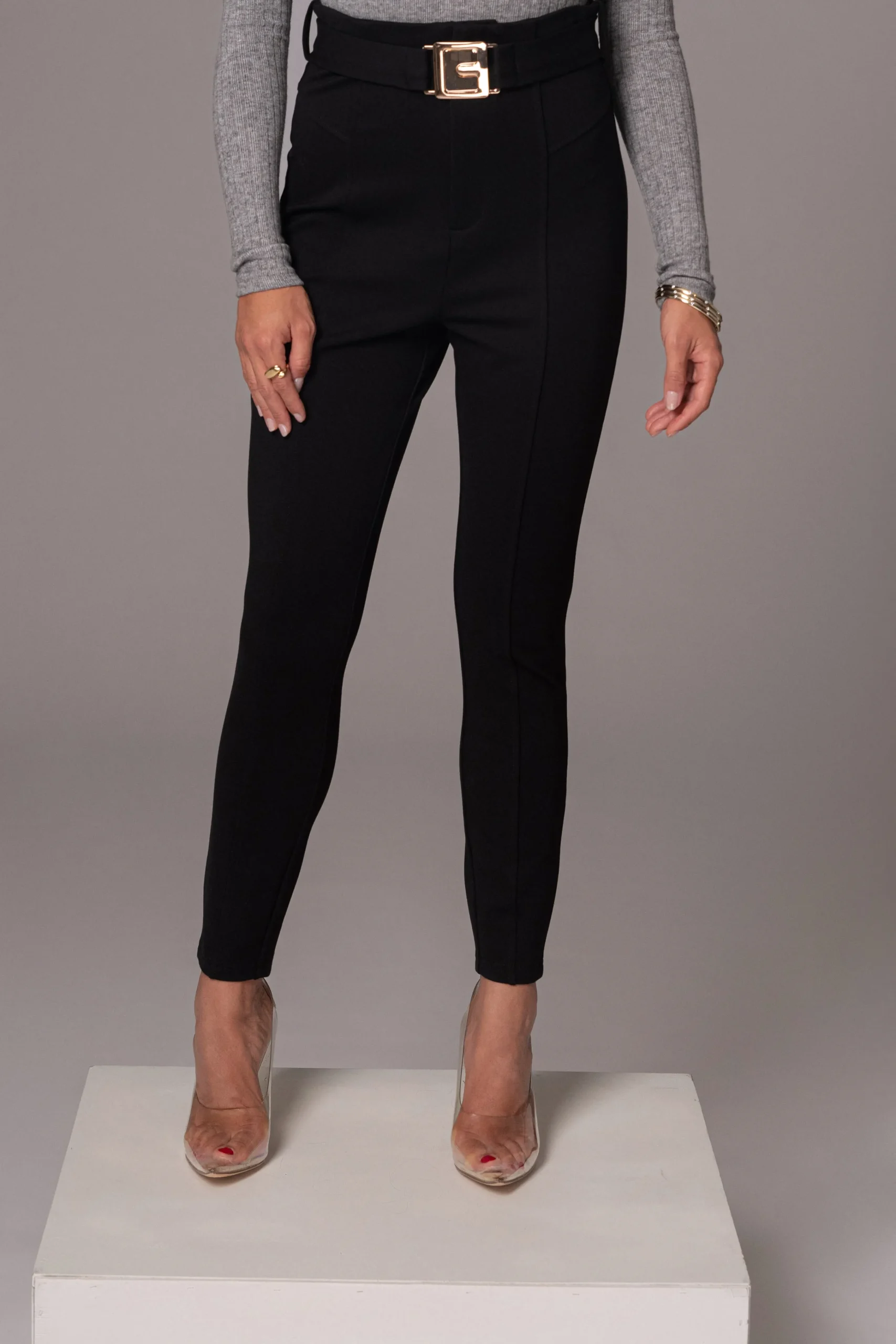 black_golden_buckled_pant_3.webp JLUXLABEL Black Golden Buckled Pants