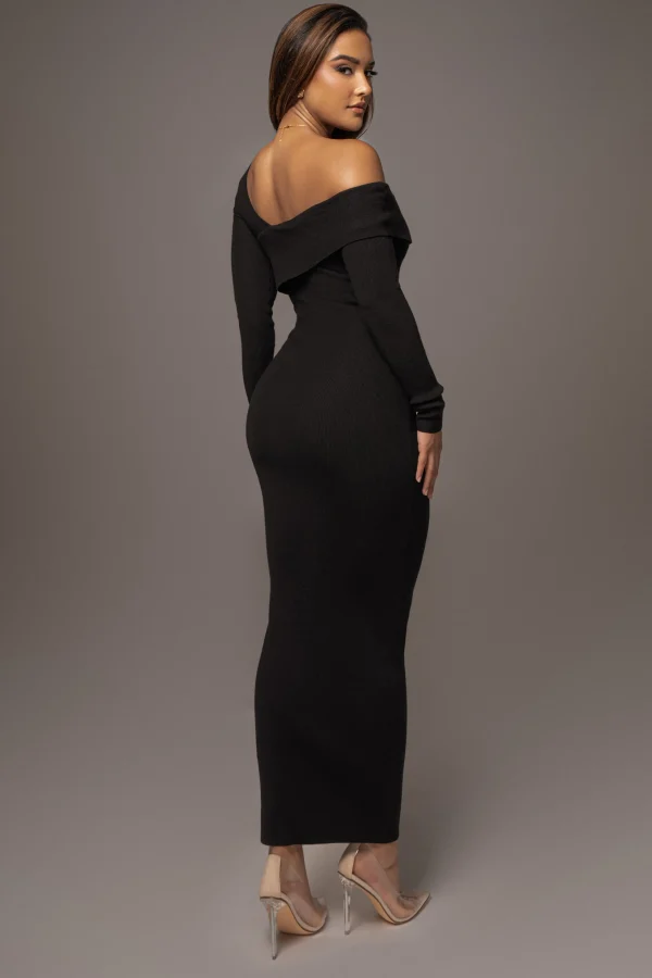 JLUXLABEL Black Harper Knit Maxi Dress