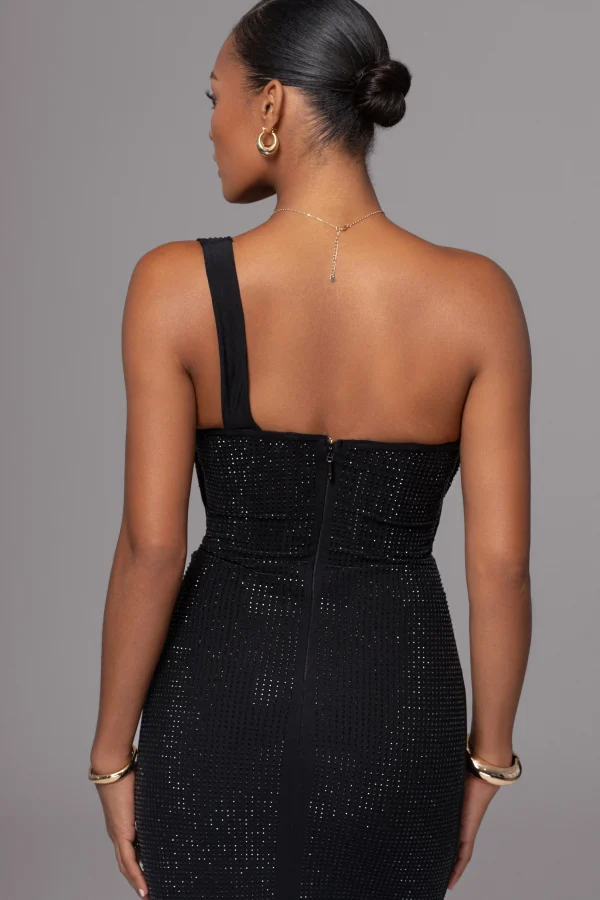JLUXLABEL Black Hot Fix Krishna Maxi Dress