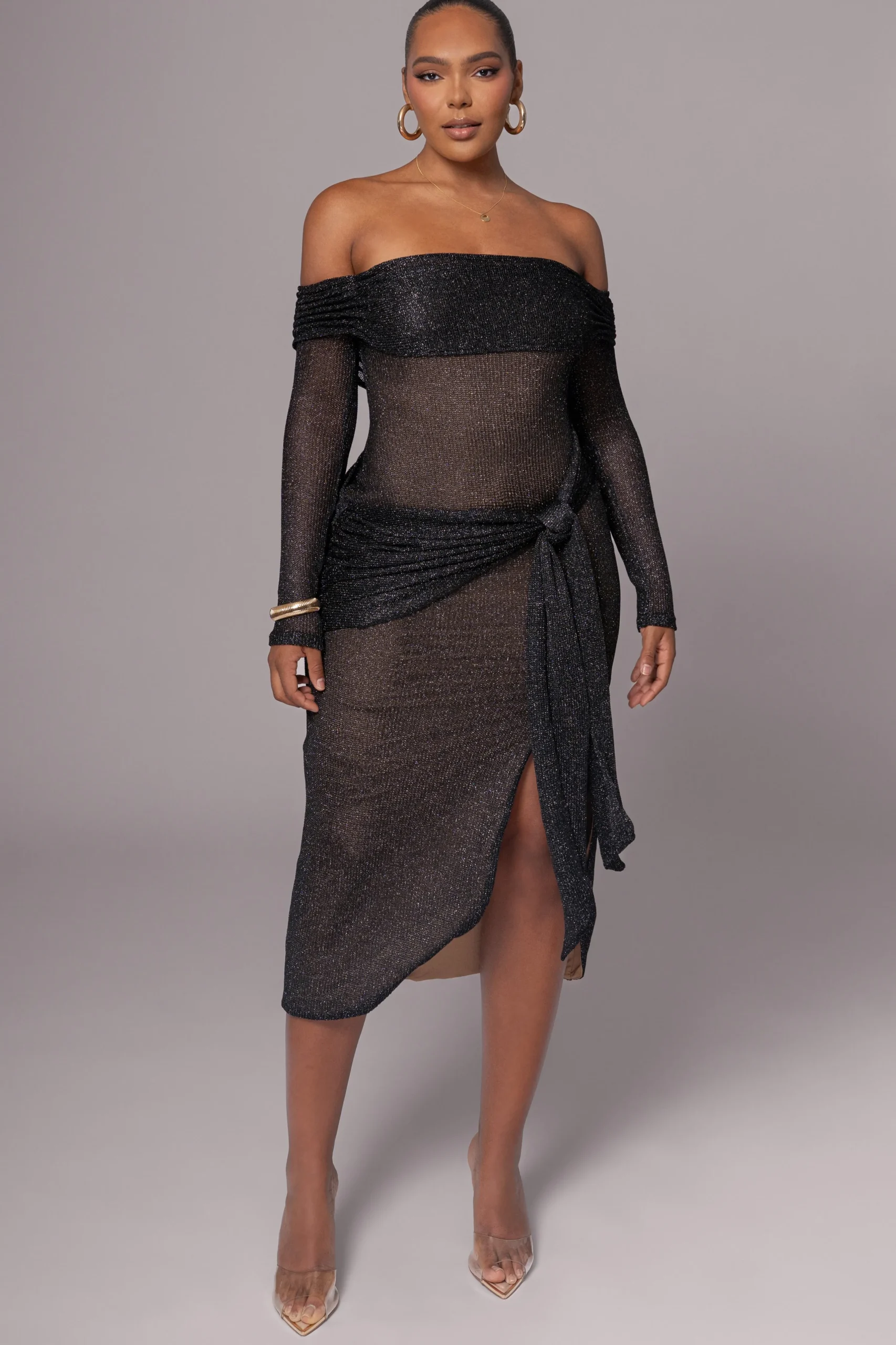 black_island_elegance_dra_2.webp JLUXLABEL Black Island Elegance Drape Dress