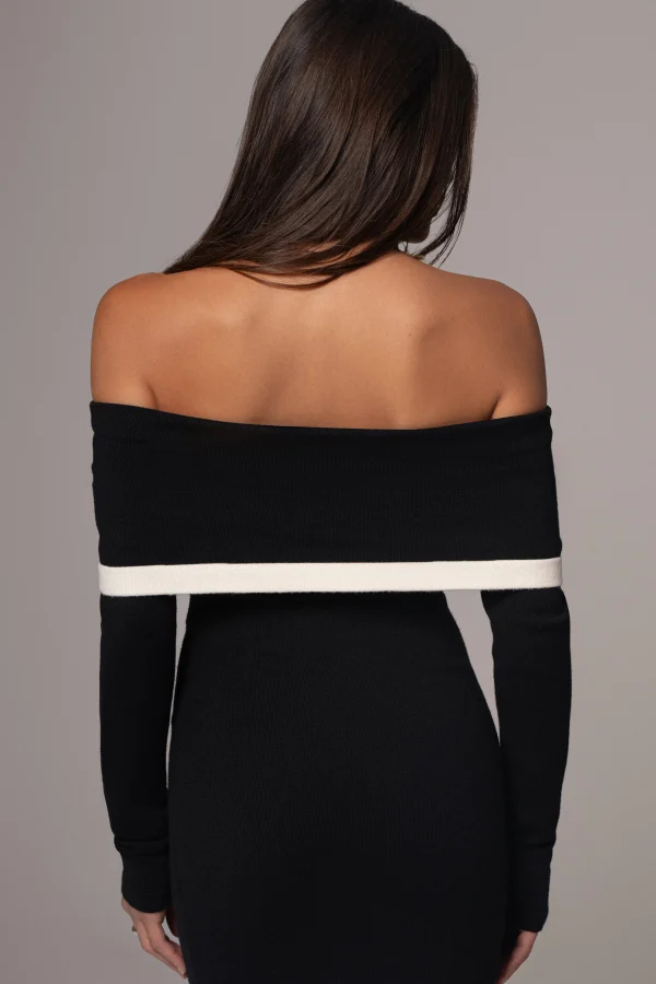 JLUXLABEL Black Janet Off Shoulder Maxi Dress