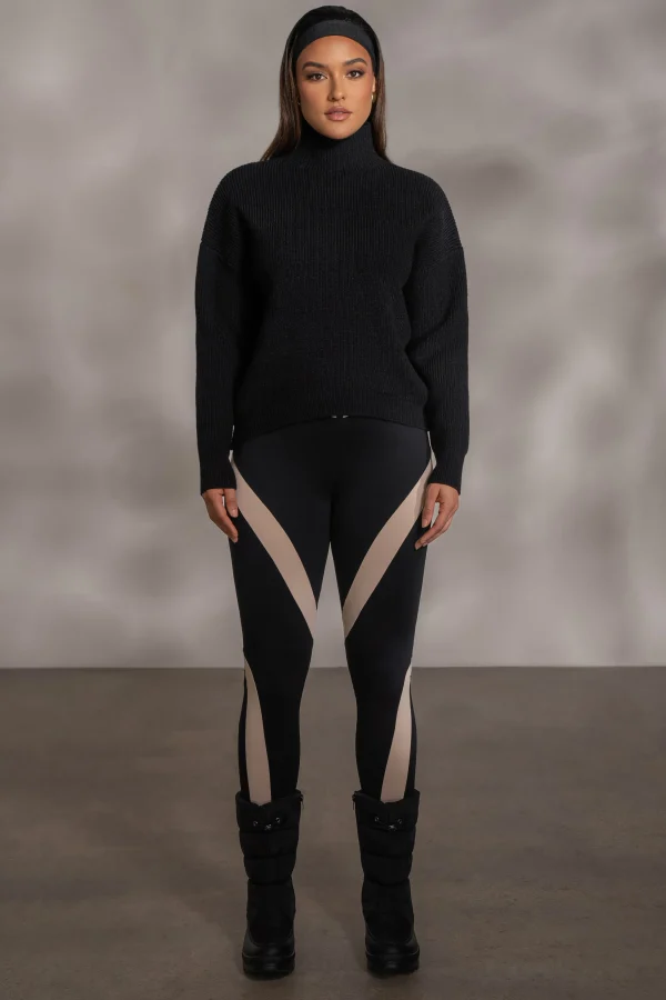 JLUXLABEL Black Jenni Turtleneck Sweater Top