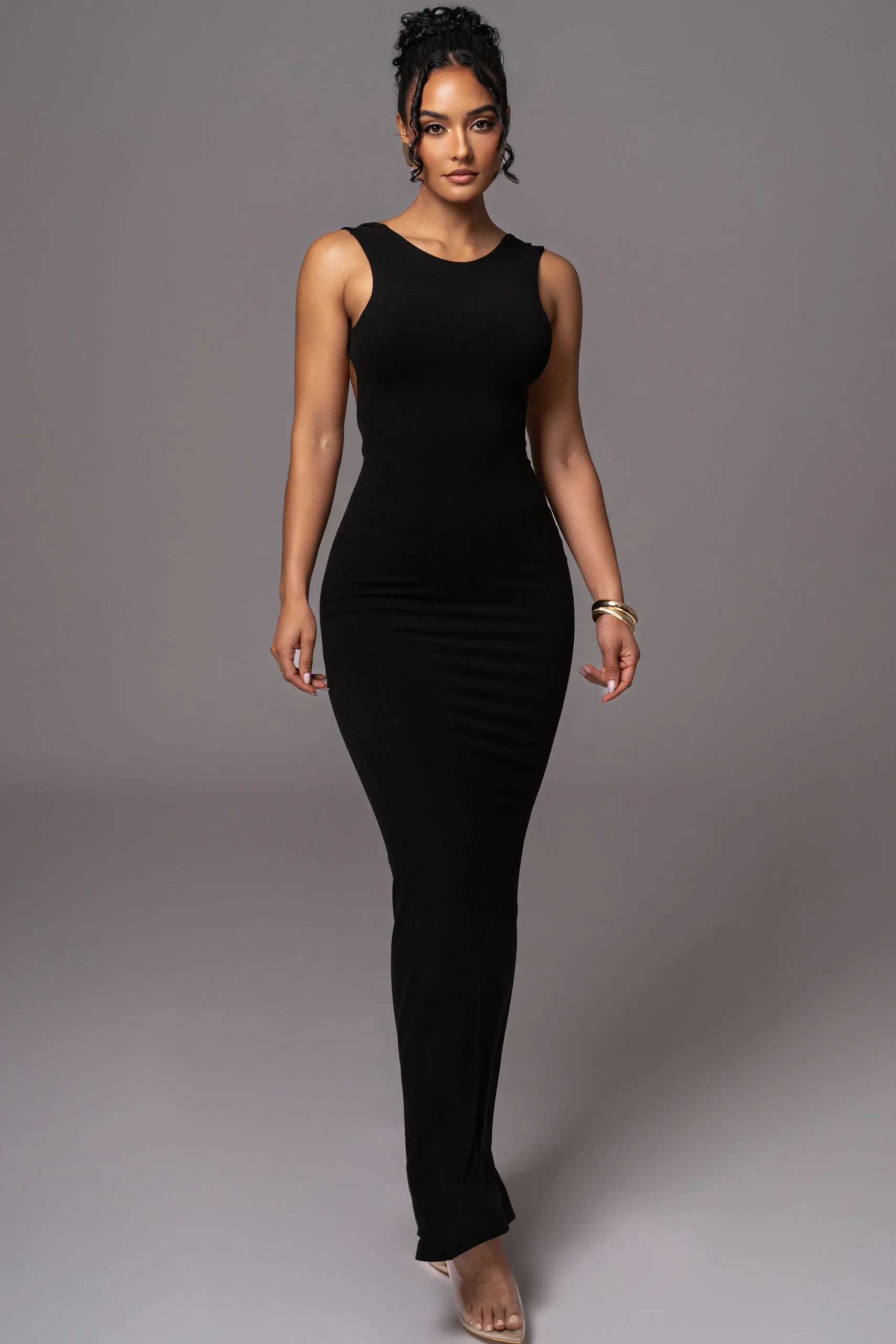 black_jluxbasix_front_and_3.webp JLUXLABEL Black JLUXBASIX FRONT AND CENTER MAXI DRESS