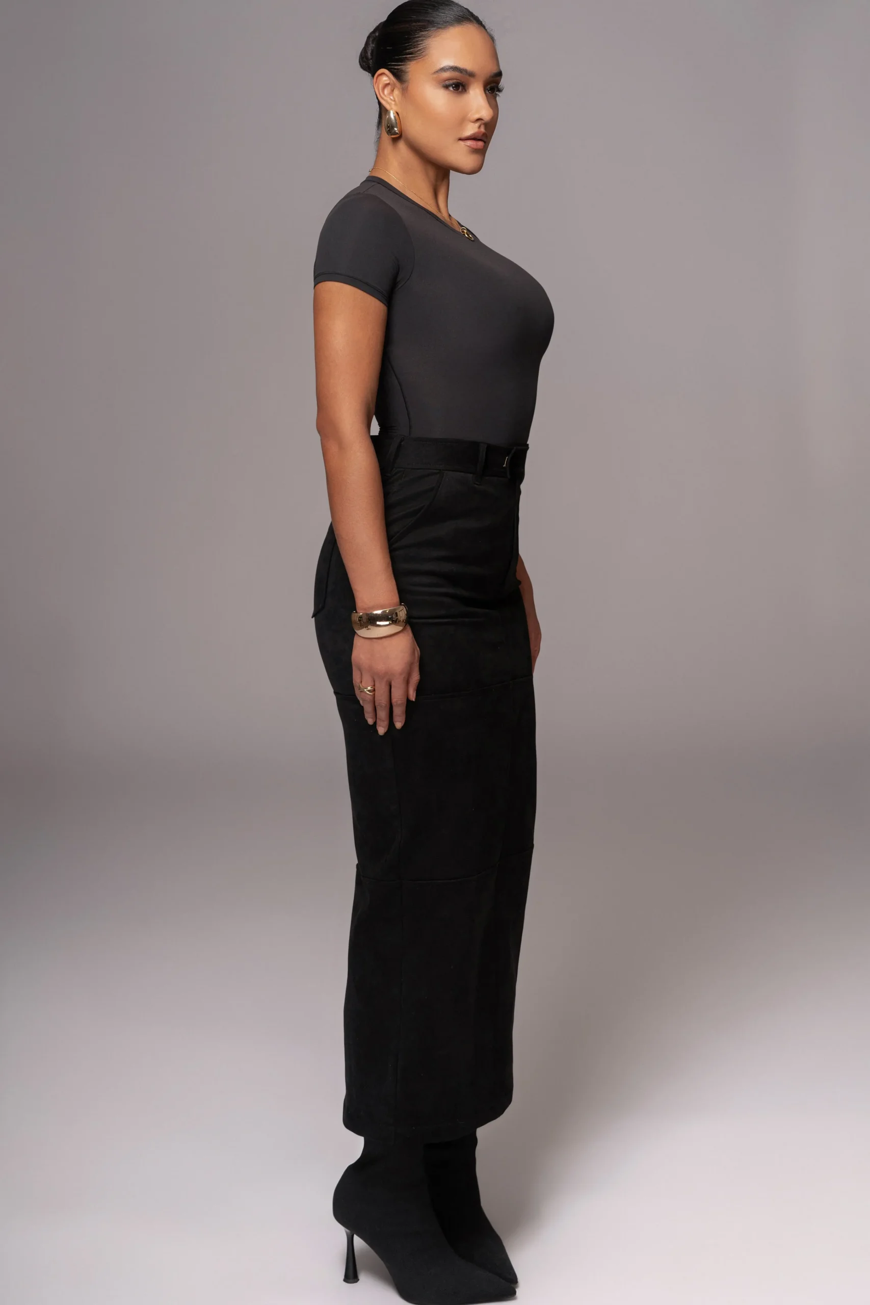 black_joy_suede_maxi_skir_3.webp JLUXLABEL Black Joy Suede Maxi Skirt