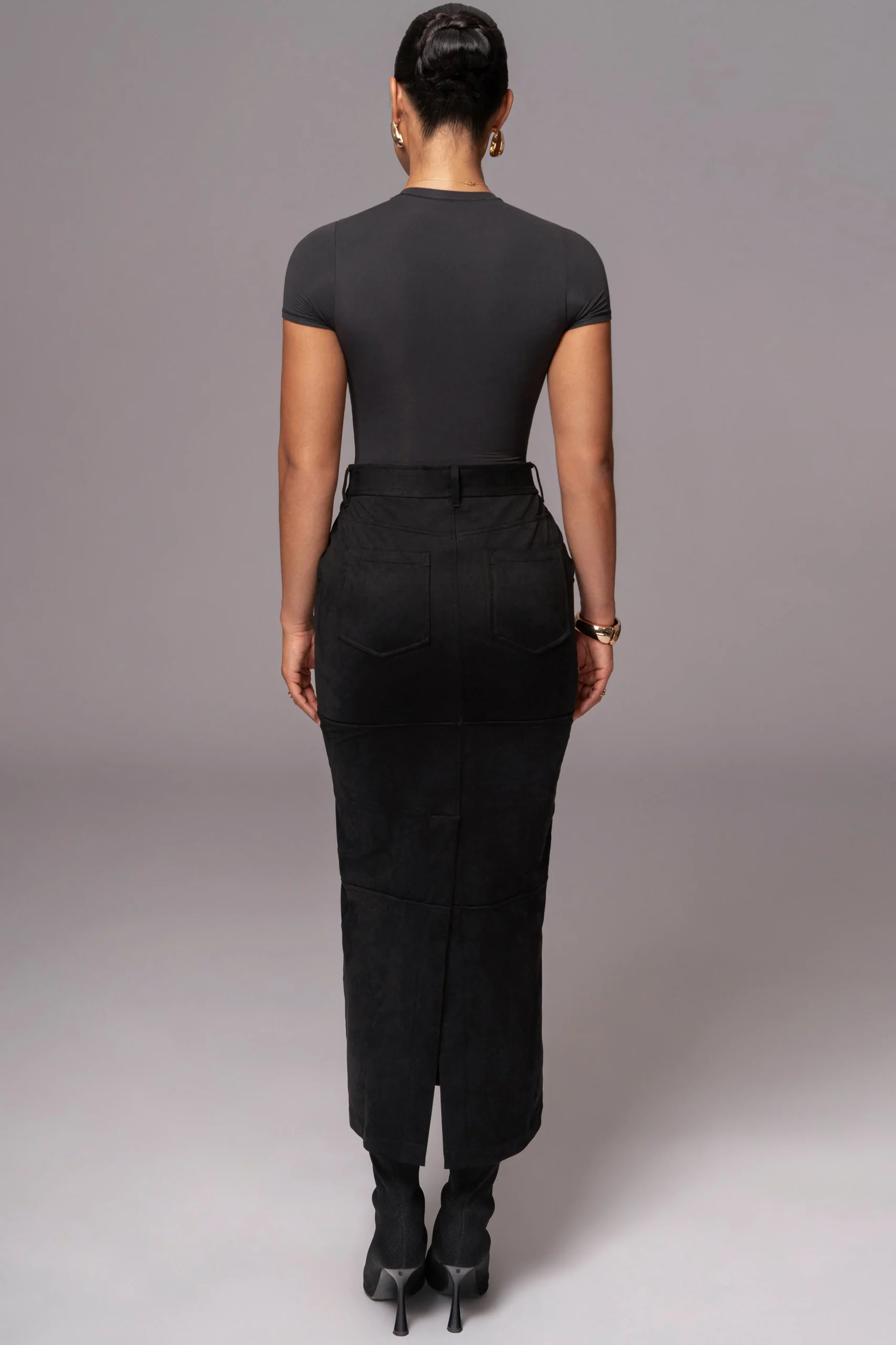 black_joy_suede_maxi_skir_5.webp JLUXLABEL Black Joy Suede Maxi Skirt