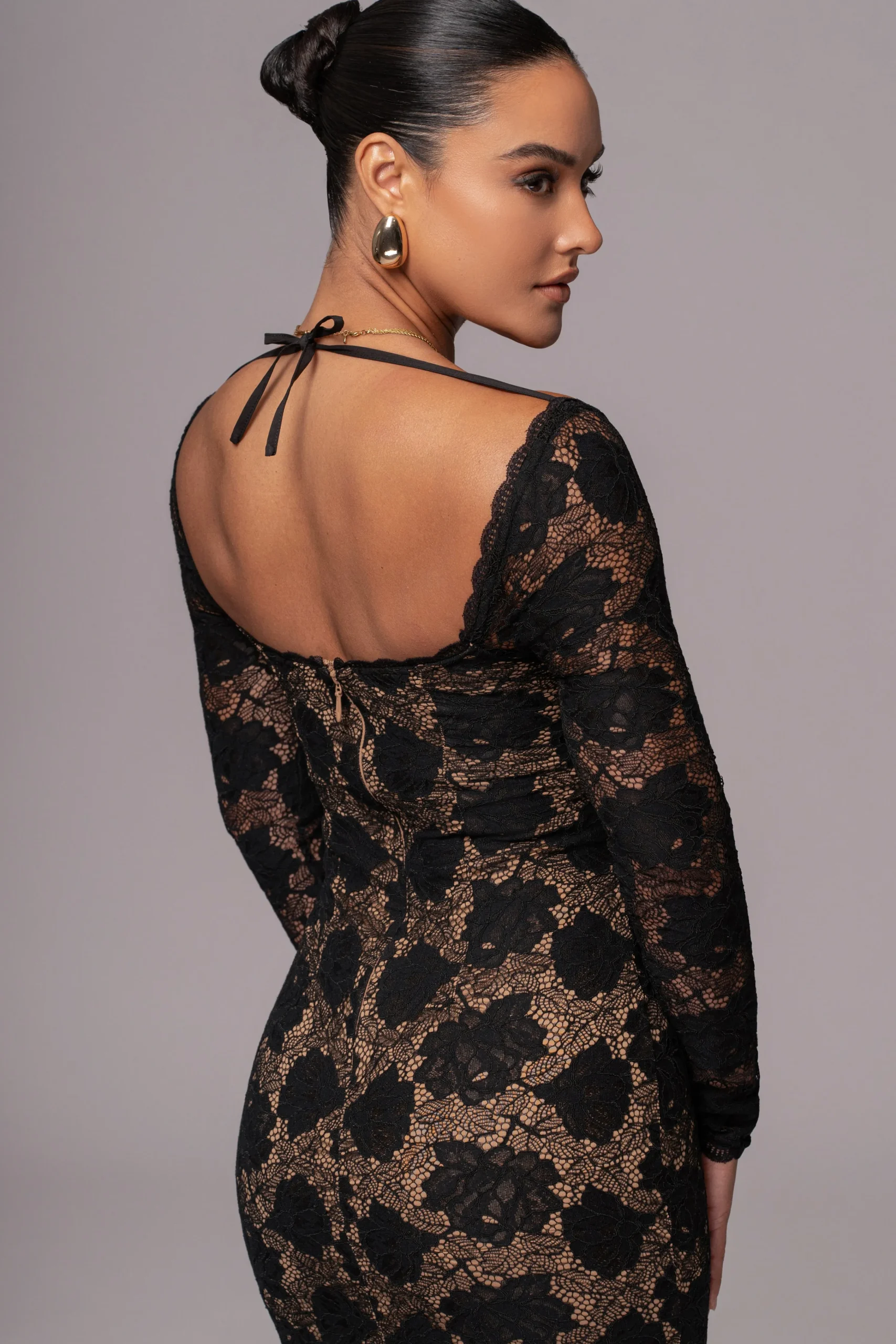 black_lace_sweetheart_max_9.webp JLUXLABEL Black Lace Sweetheart Maxi Dress