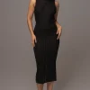 JLUXLABEL Black Leida Knit Skirt Set
