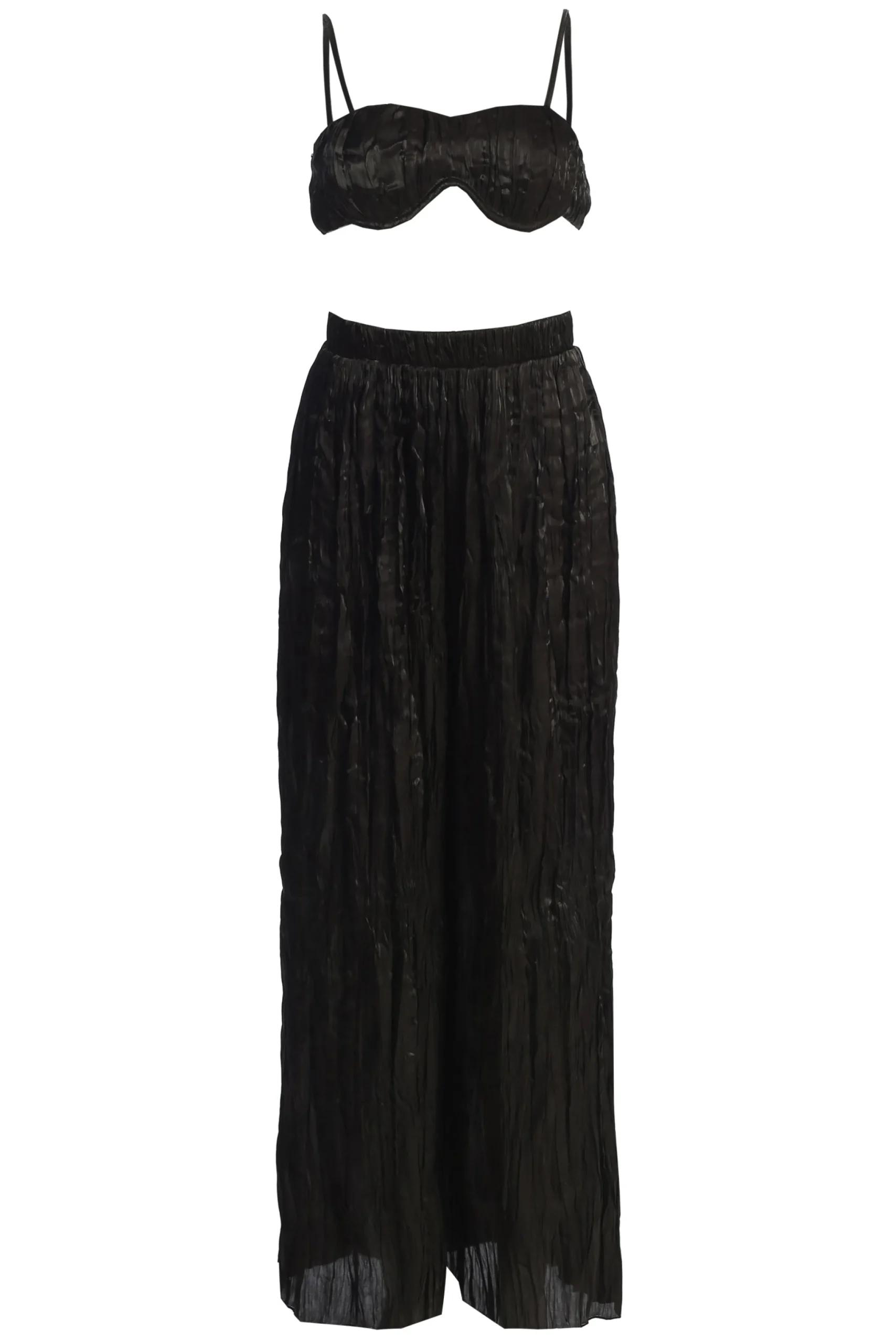 black_lets_get_away_satin_1.webp JLUXLABEL Black Lets Get Away Satin Pant Set