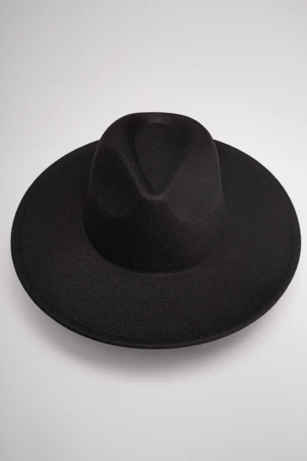 JLUXLABEL Black Margot Felt Hat