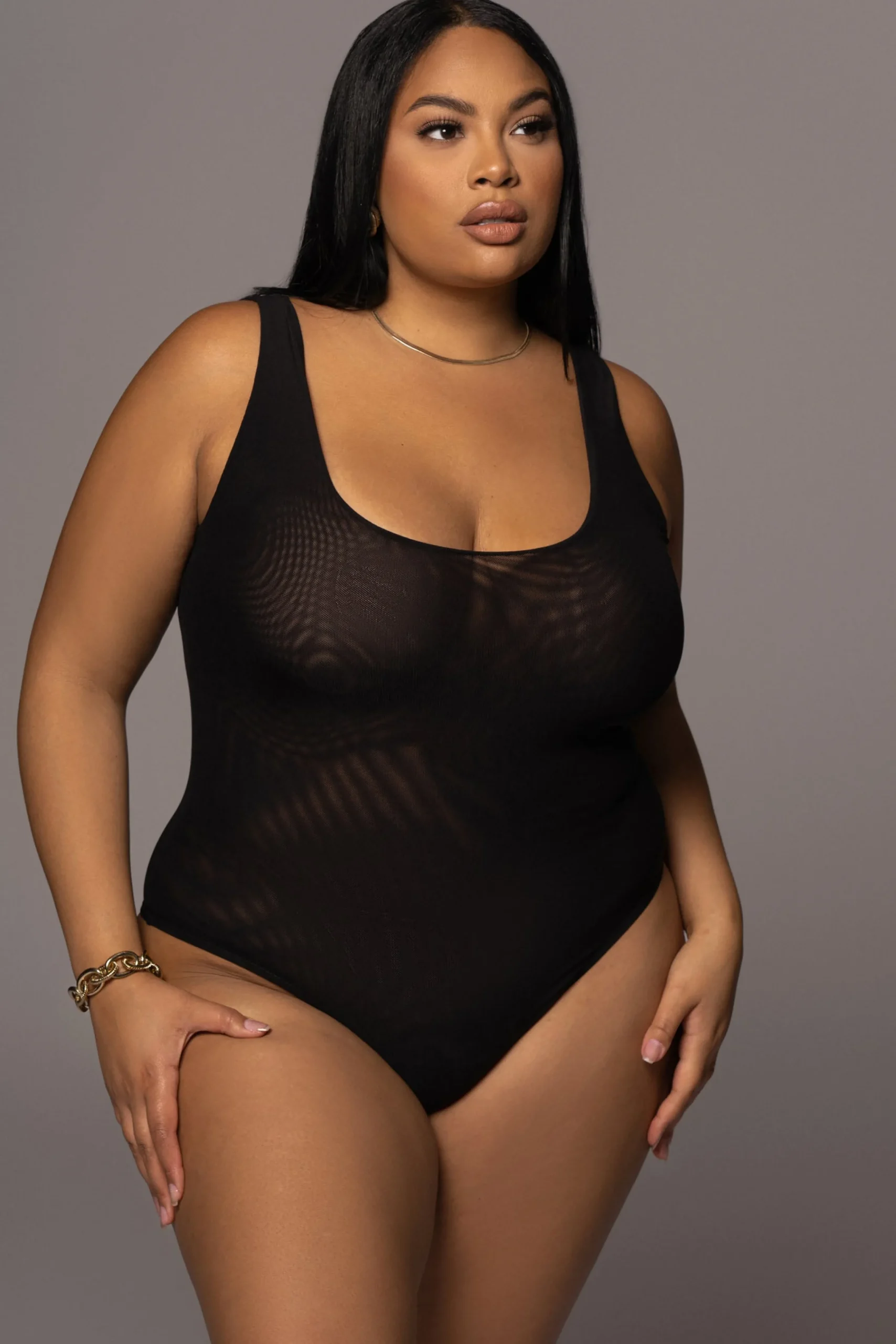 black_mesh_essentials_tan_1.webp JLUXLABEL Black Mesh Essentials Tank Bodysuit Undergarment