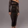 JLUXLABEL Black Monika Midi Dress