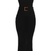 JLUXLABEL Black Moonrise Ribbed Maxi Dress