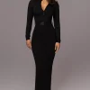JLUXLABEL Black Movement Mock Maxi Dress