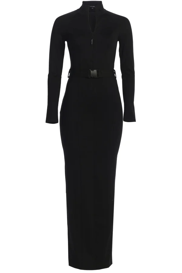 JLUXLABEL Black Movement Mock Maxi Dress