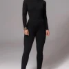 JLUXLABEL Black Naaya Ribbed Leggings