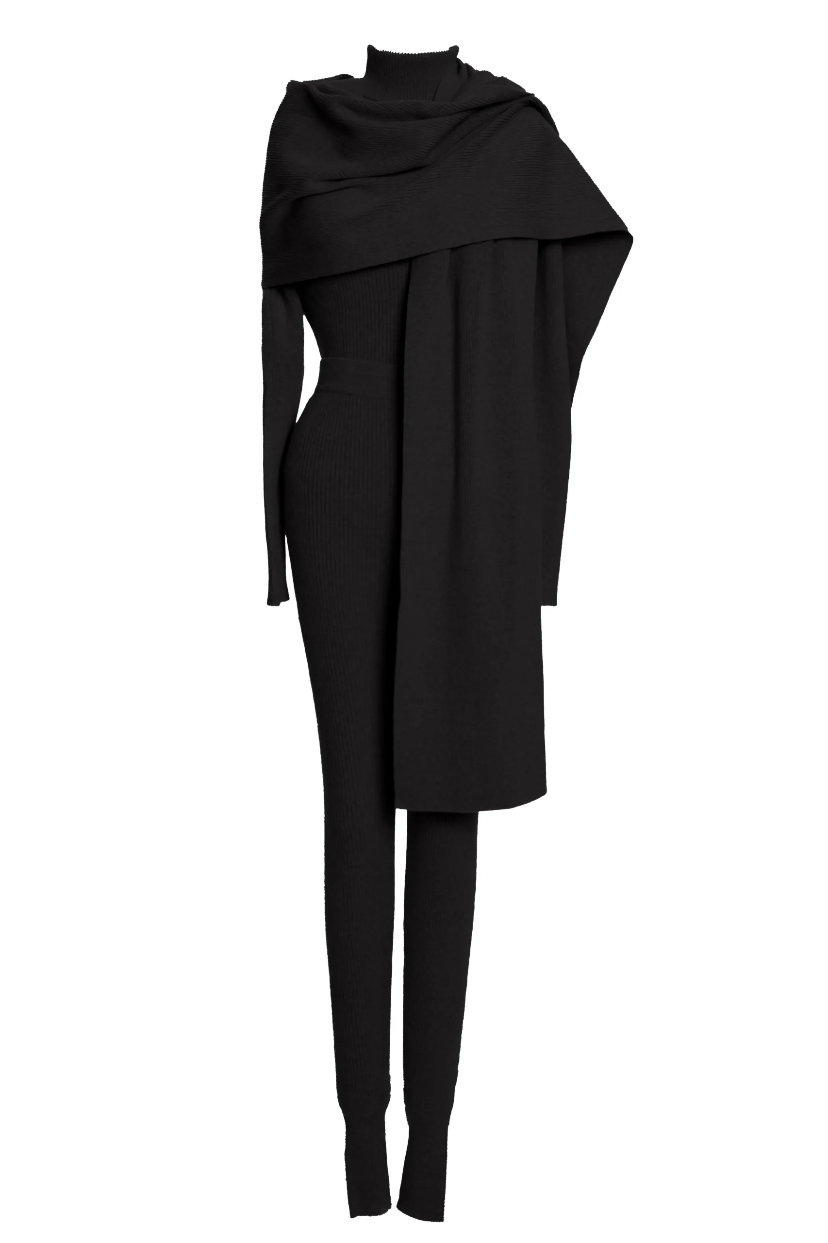 black_naaya_ribbed_leggin_5.webp JLUXLABEL Black Naaya Ribbed Leggings