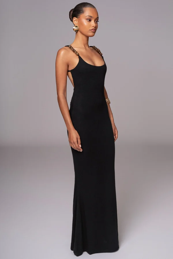 JLUXLABEL Black Nautical Escape Maxi Dress