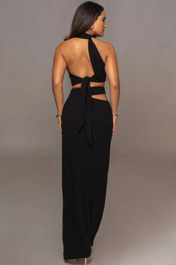 JLUXLABEL Black New Age Two Piece Skirt Set