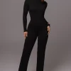 JLUXLABEL Black Noel Sweater Knit Jumpsuit