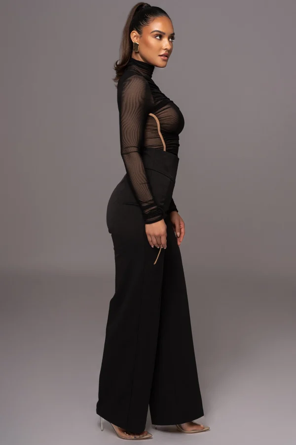 JLUXLABEL Black Novena Woven Pants