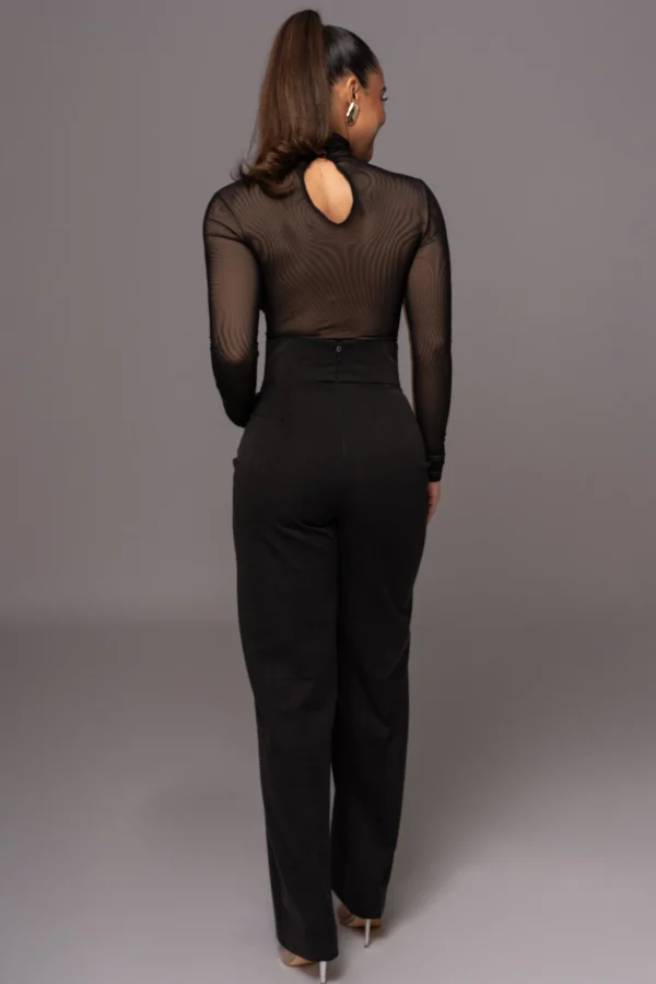 JLUXLABEL Black Novena Woven Pants