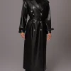 JLUXLABEL Black Odin Faux Leather Coat