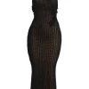JLUXLABEL Black Paradise Crochet Maxi Dress