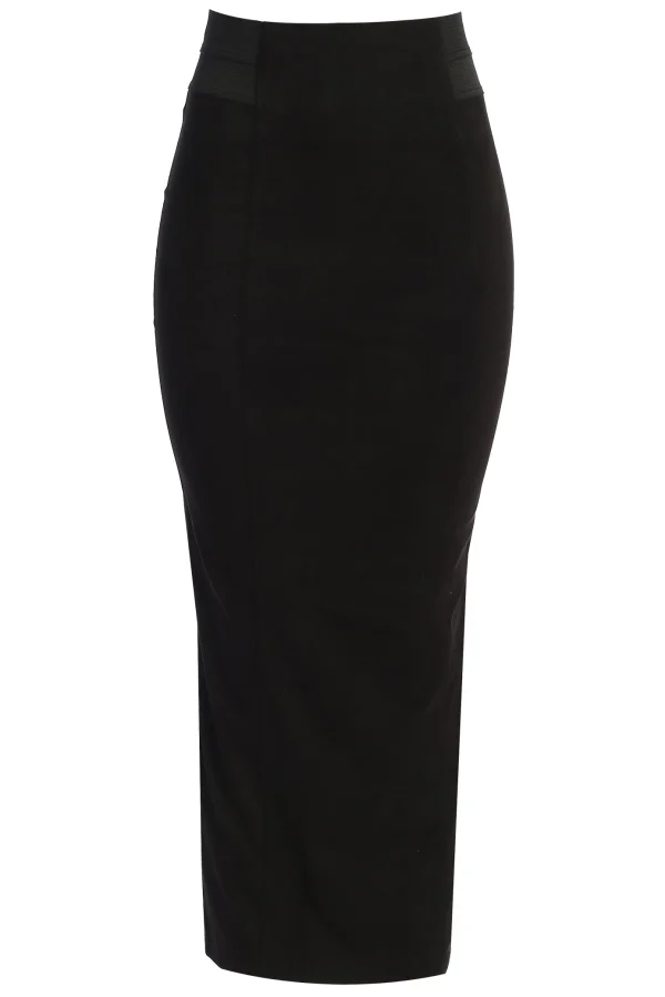JLUXLABEL Black Phoenix Suede Skirt