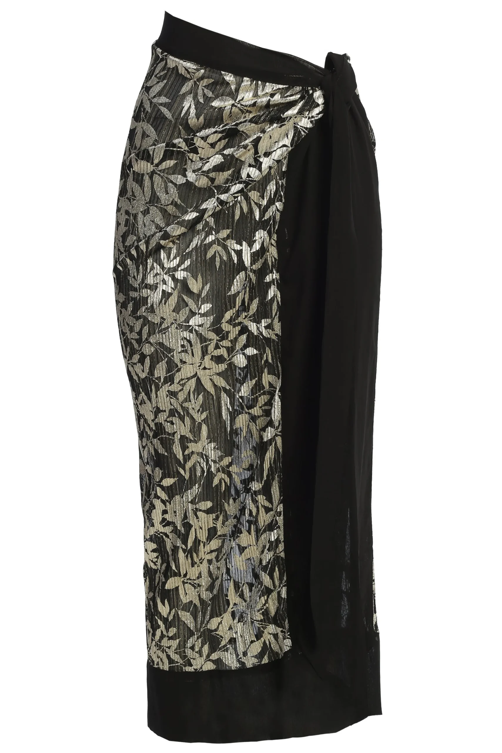 black_positano_printed_sa_1.webp JLUXLABEL Black Positano Printed Sarong Skirt