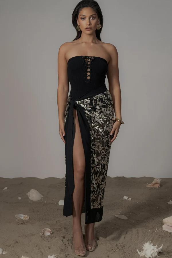 JLUXLABEL Black Seabound Bodysuit
