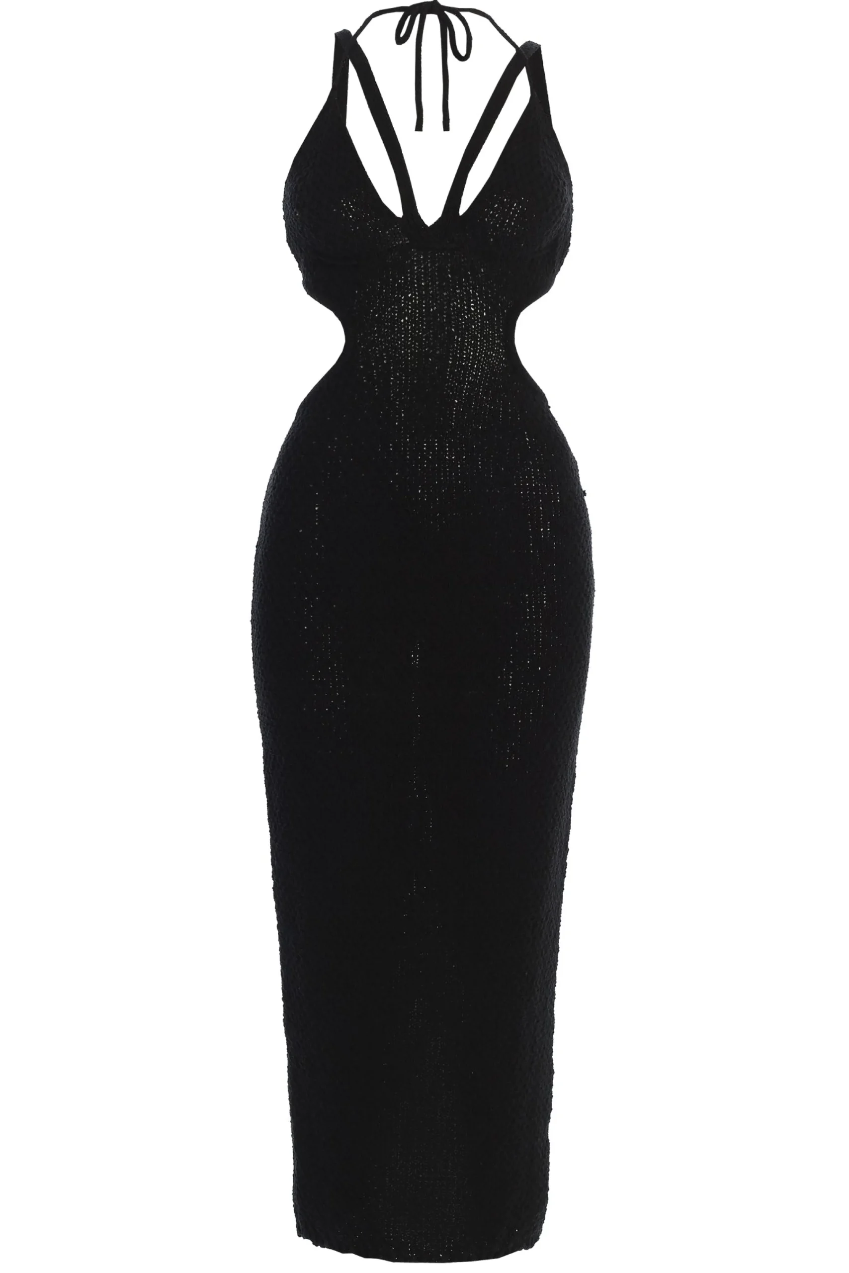 black_serenity_cutout_mid_2.webp JLUXLABEL Black Serenity Cutout Midi Dress
