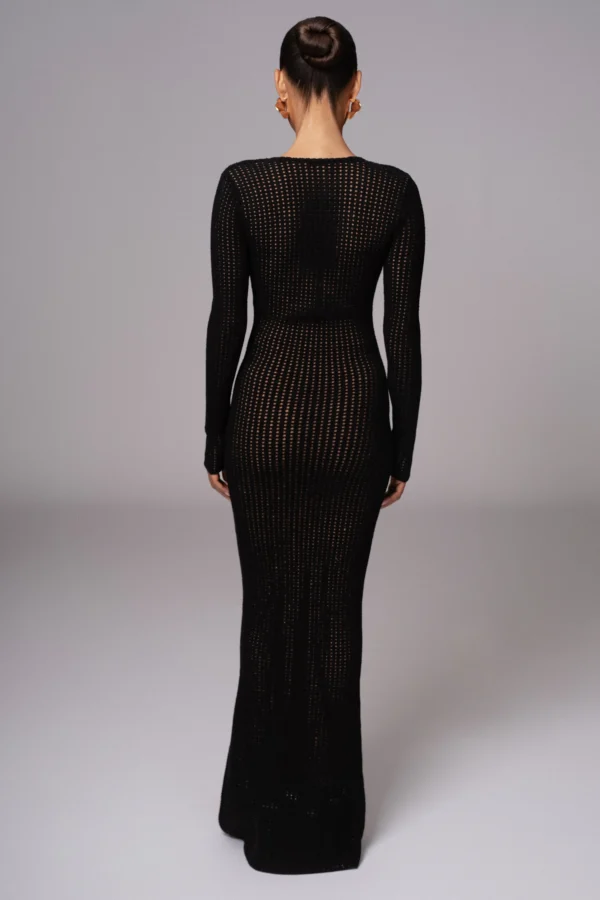 JLUXLABEL Black Sol Sweater Knit Dress
