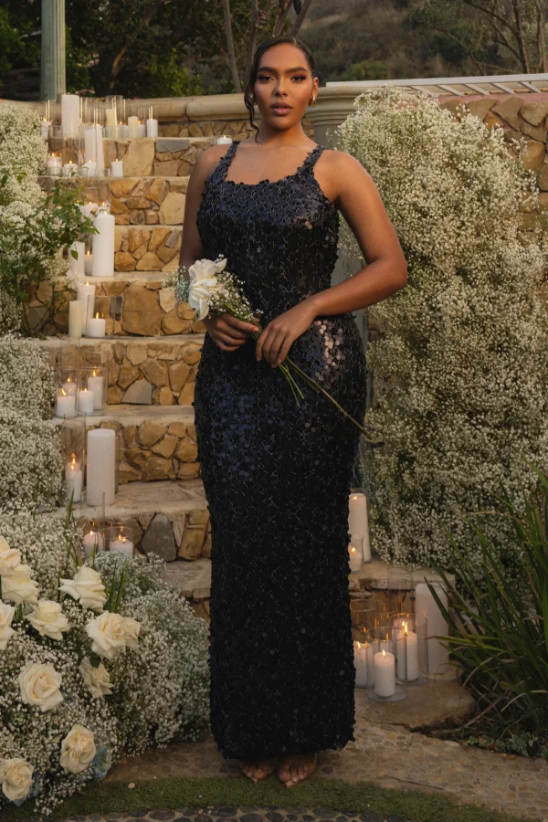 JLUXLABEL Black Sparkling Moments Sequin Maxi Dress